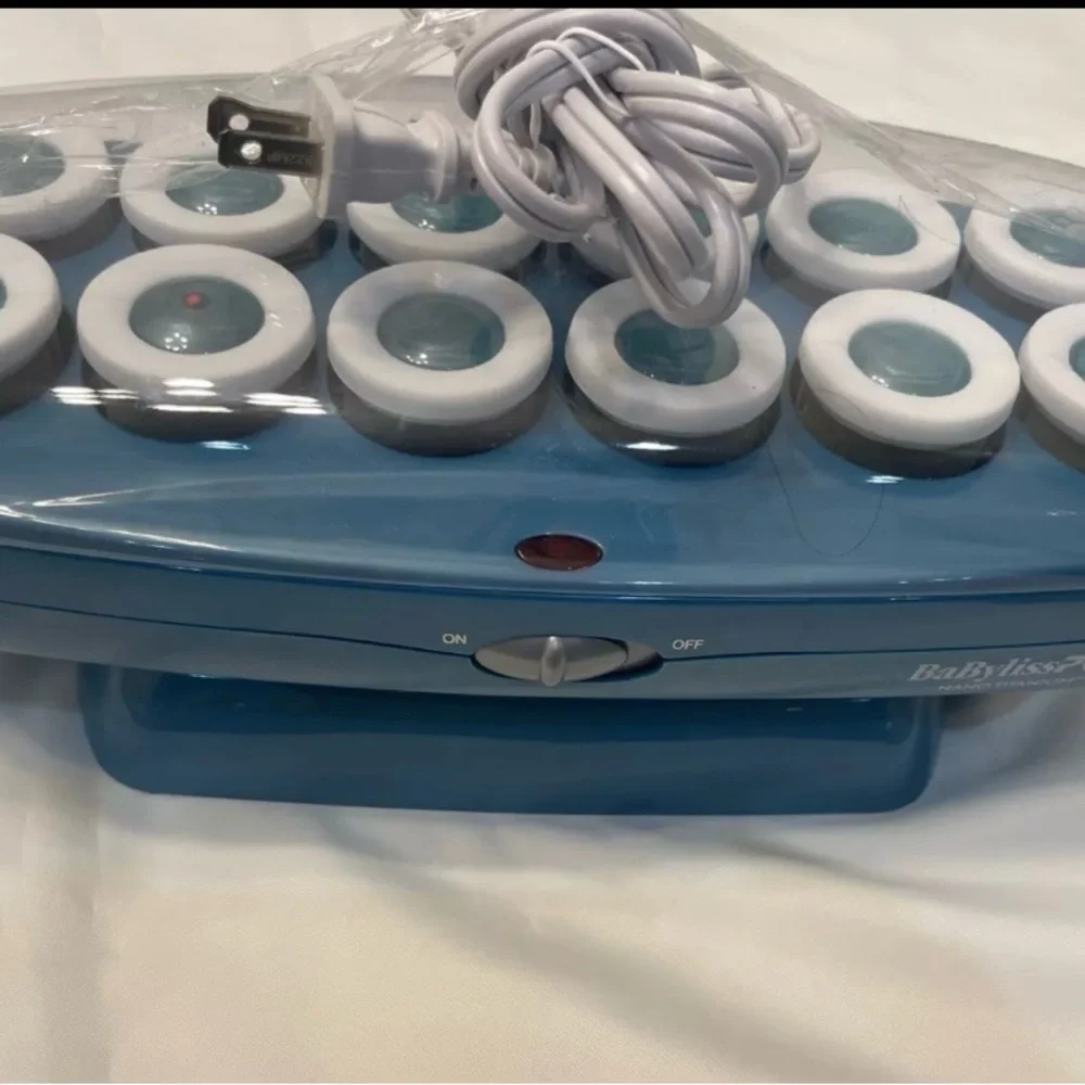 BaByliss Nano Titanium Hair Rollers - Blue and White - Picture 3 of 3